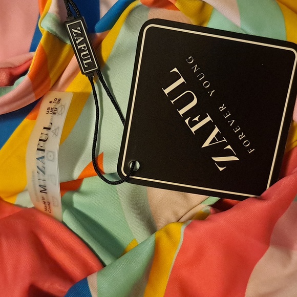 Zaful Knotted Color Block Tankini Set #New Size - Picture 7 of 7